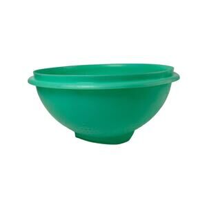 Vintage 1970s Tupperware Jadeite Green Colander Food Strainer 332-8 Bowl VTG